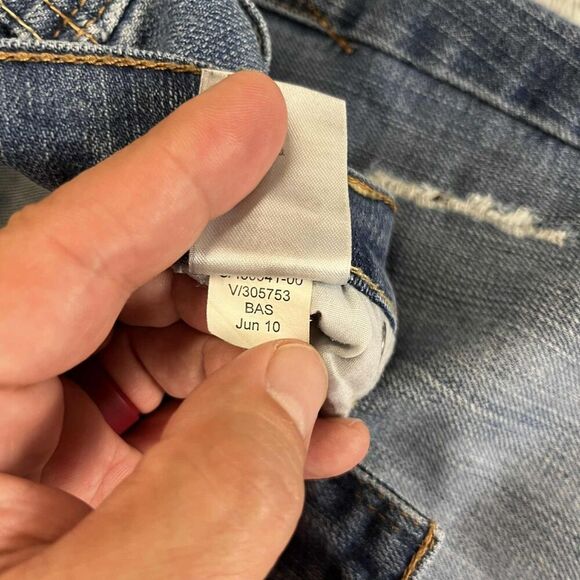 Old Navy The Diva Jeans Womens 2 Regular Blue Denim Straight Low Rise Distressed - Picture 7 of 10